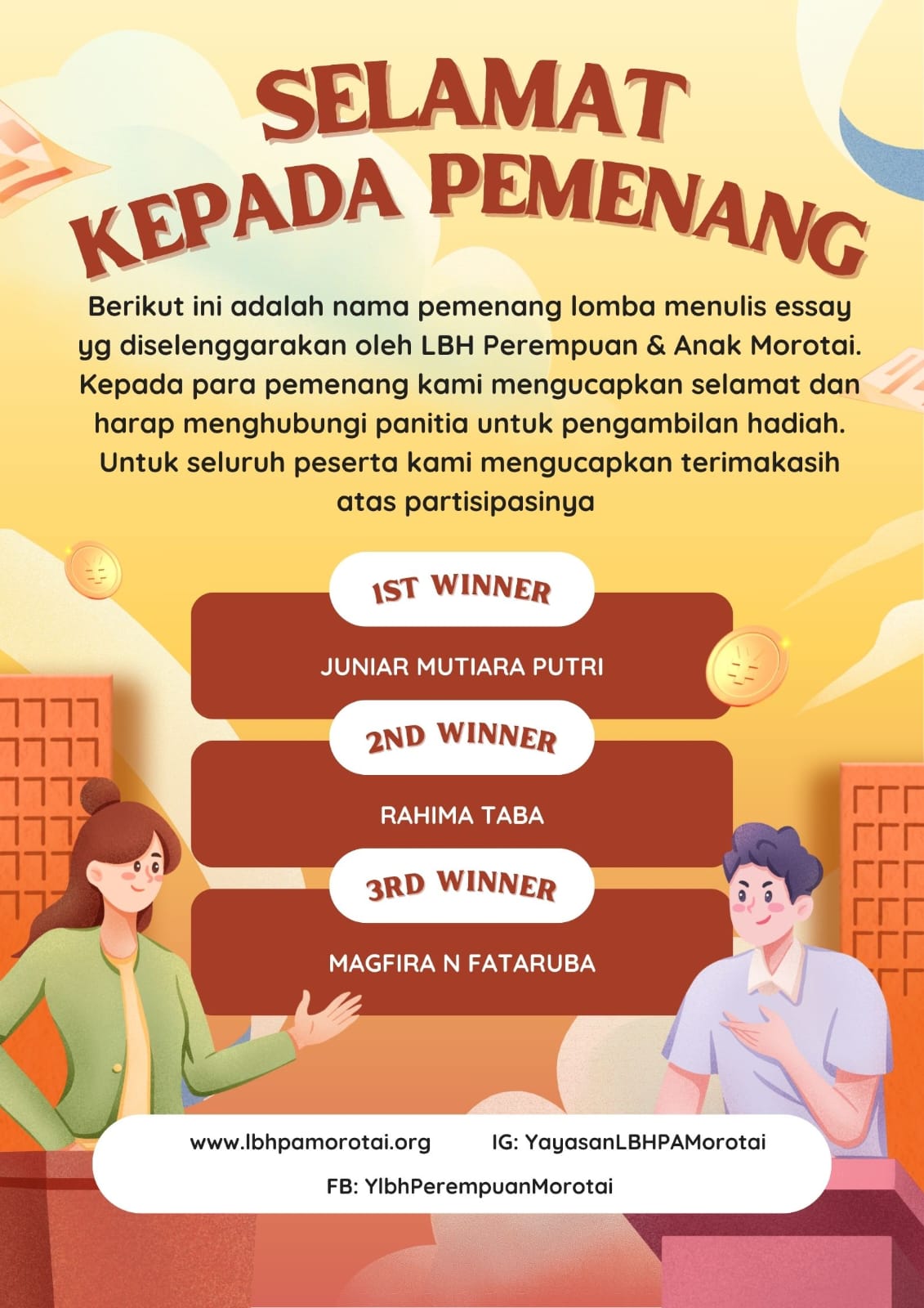 PENGUMUMAN PEMENANG LOMBA ESSAY